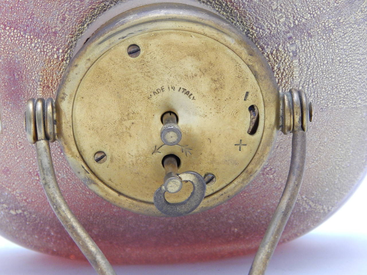 Seguso Murano Glass Travel Clock In Good Condition For Sale In Bridgeport, CT