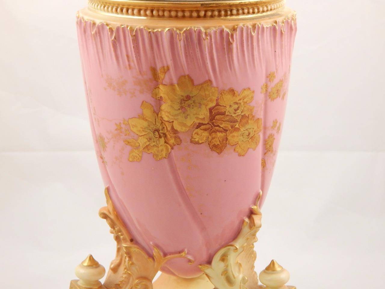 Rare Royal Worcester Original Oil Lamp For Sale at 1stDibs