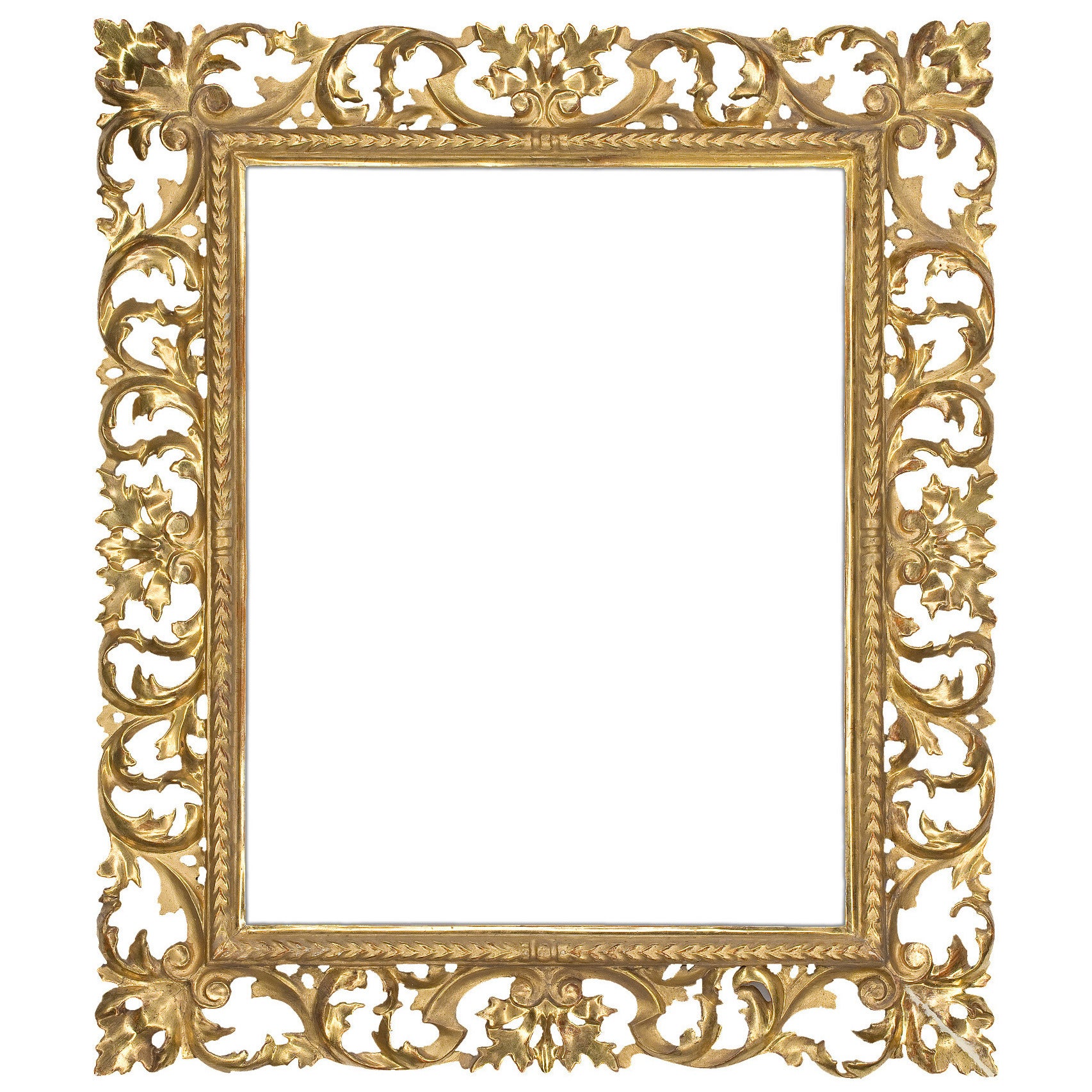 19th Century Italian Carved Frame For Sale