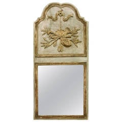 19th Century Painted Trumeau Mirror