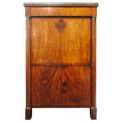 19th Century Louis Philippe Walnut Secretary with Marble Top