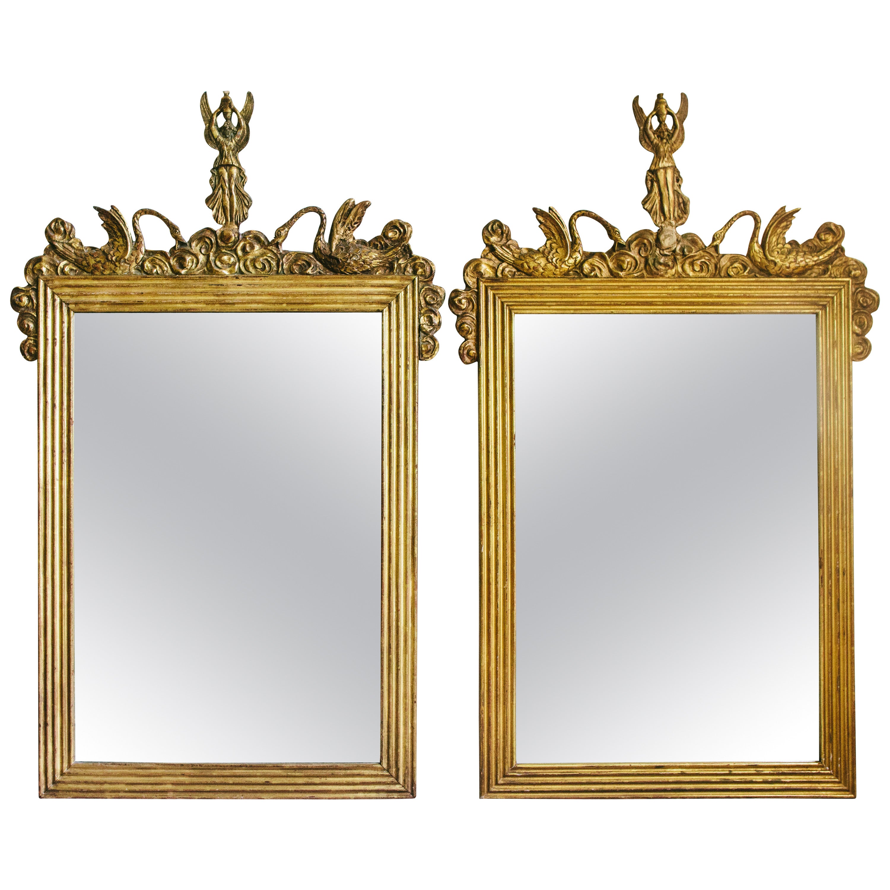 Pair of 18th Century French Giltwood Mirrors