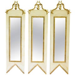 Set of Three Italian 20th Century Painted Decorative Mirrors
