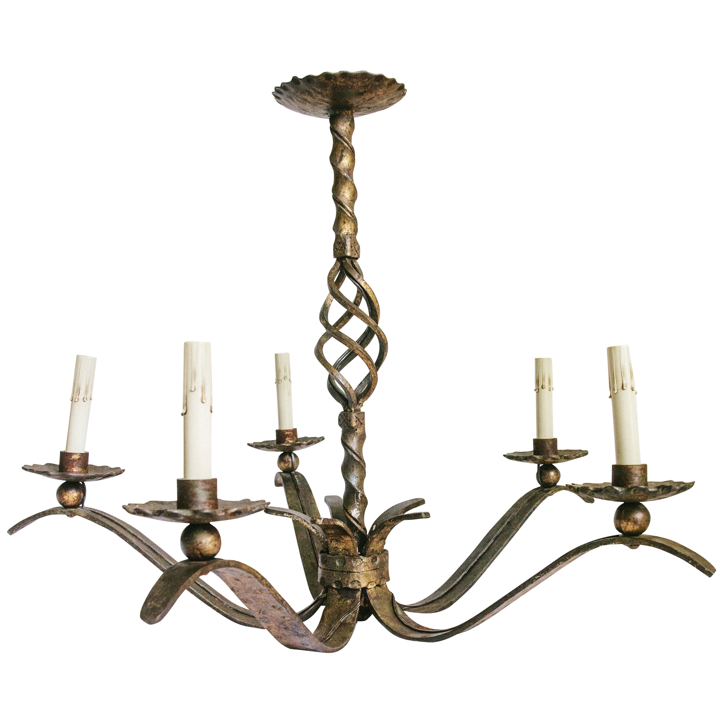 20th Century Iron Chandelier from Barcelona