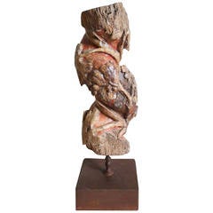 Early 18th Century Spanish Column Fragment on Stand