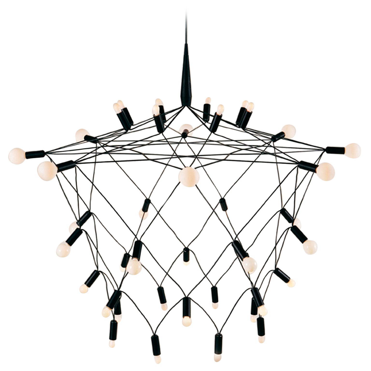 Patrick Townsend Orbit Black Chandelier For Sale