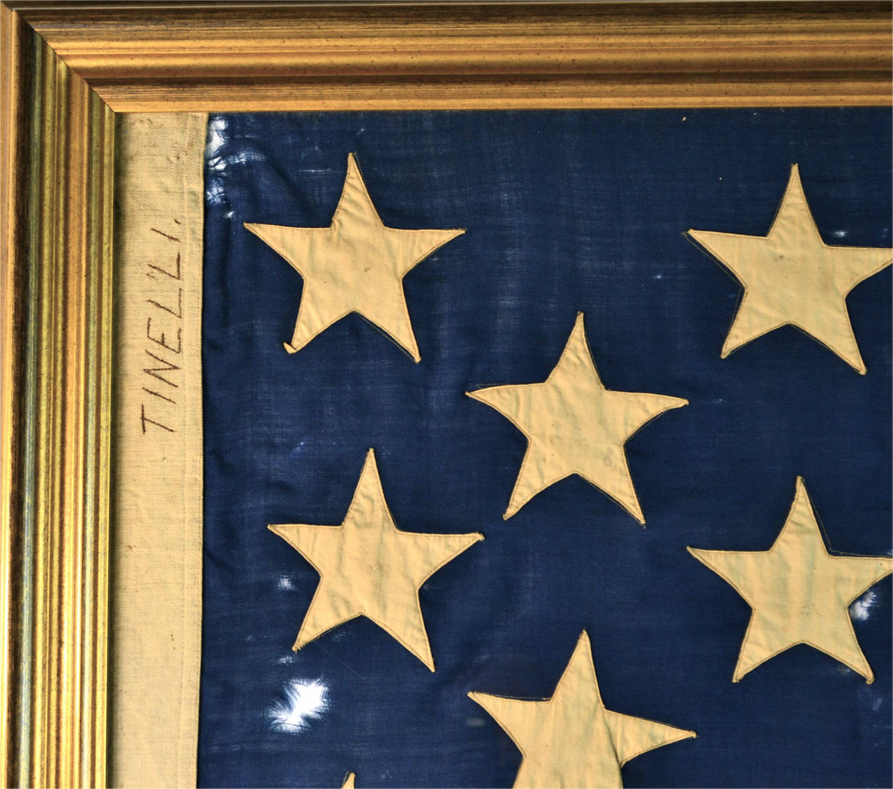 Hand Sewn 13 Star Civil War Battle Flag In Fair Condition In Acworth, GA