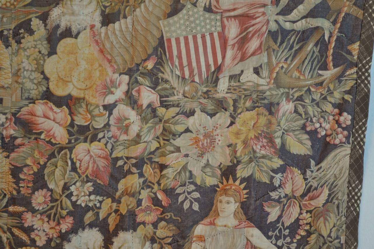 Late 19th Century Lady Liberty Quilt, 1876