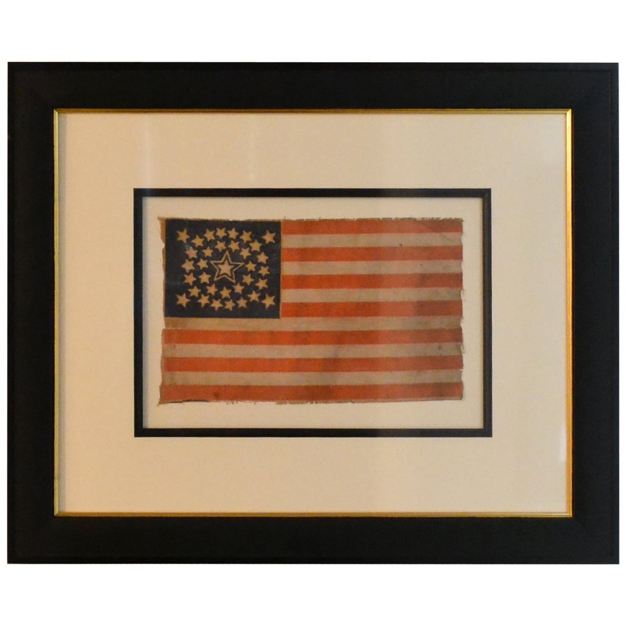 34-Star Civil War Flag with “Halo” Star Pattern For Sale