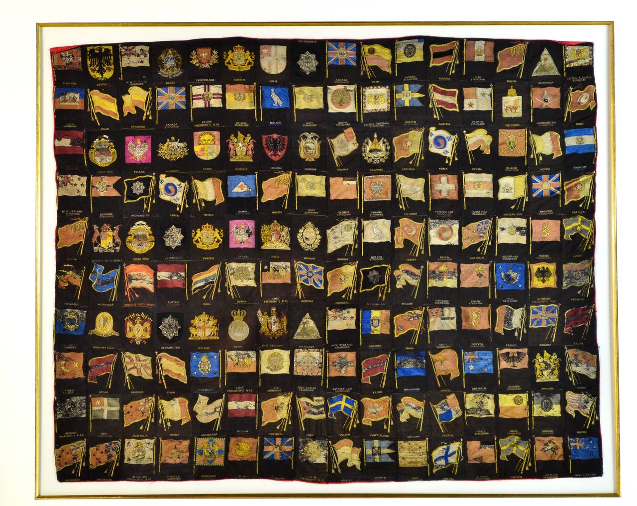 Late 19th Century Collection of Antique International Flags For Sale