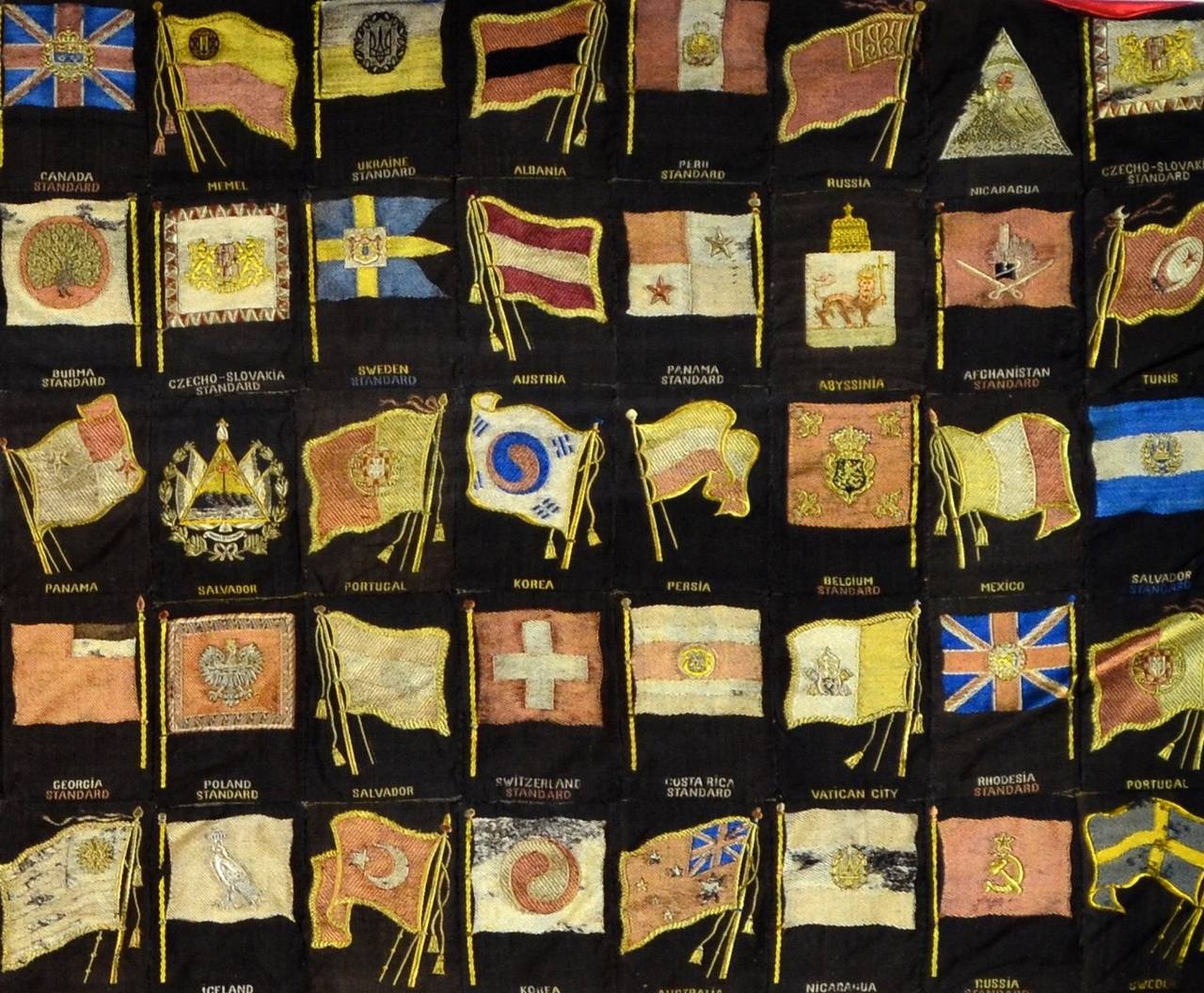 Grand Tour Collection of Antique International Flags For Sale