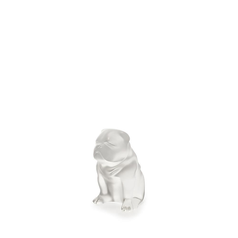For Sale: Clear Bulldog Sculpture in Crystal Glass by Lalique 2
