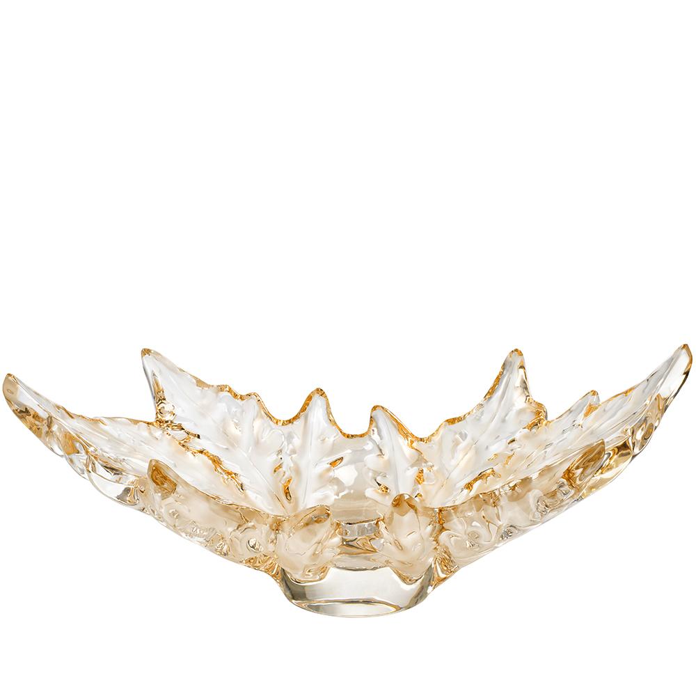 For Sale: Gold (Gold Luster) Grand Champs-Élysées Bowl in Crystal Glass by Lalique 2