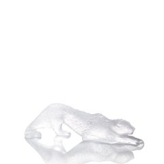 Large Zeila Panther Sculpture in Crystal Glass by Lalique
