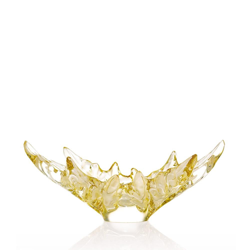 For Sale: Gold (Gold Luster) Medium Champs-Élysées Bowl in Crystal Glass by Lalique