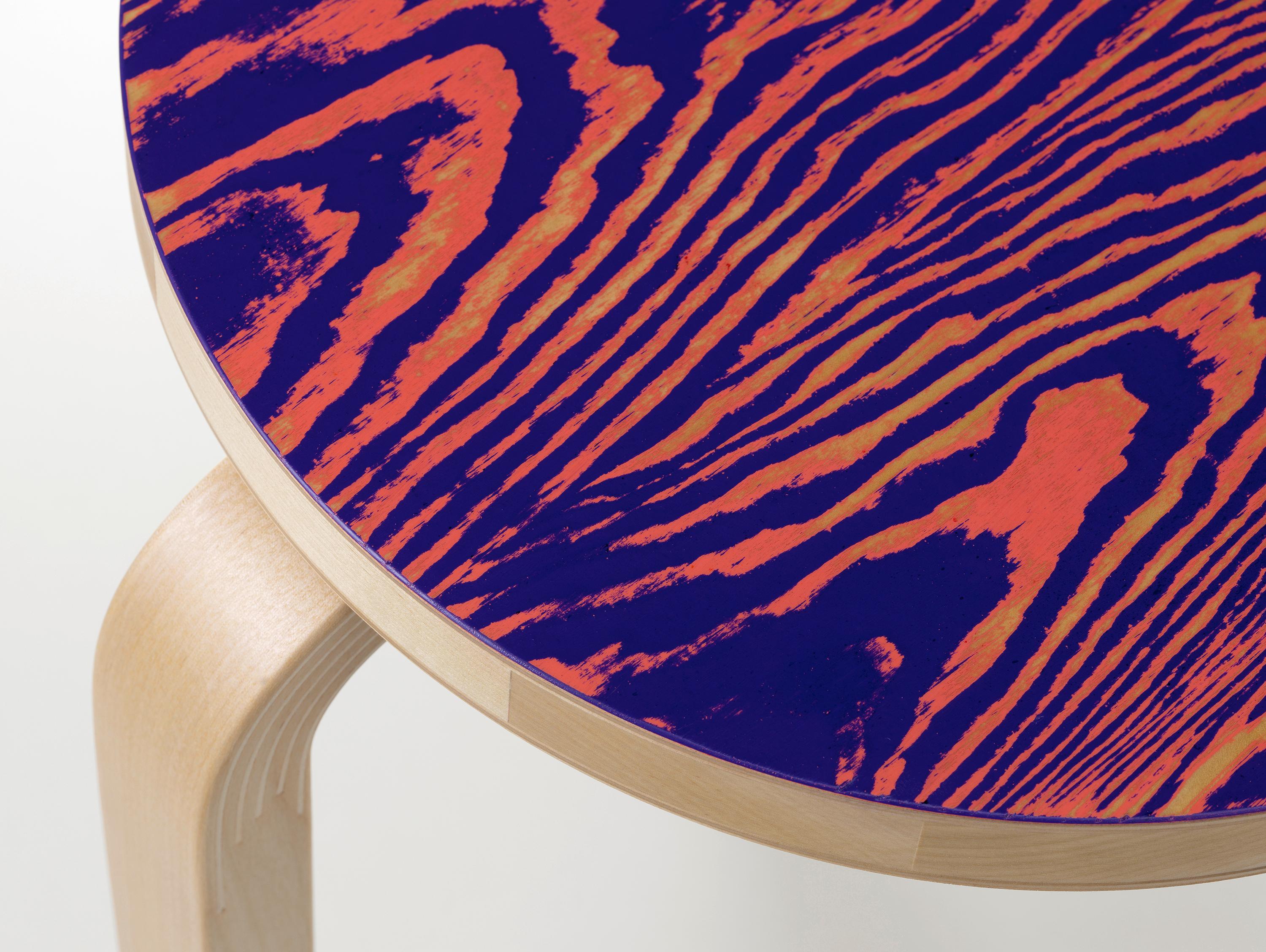 For Sale: Pink (pink/purple ColoRing) Artek Stool 60 ColoRing by Alvar Aalto and Jo Nagasaka 4