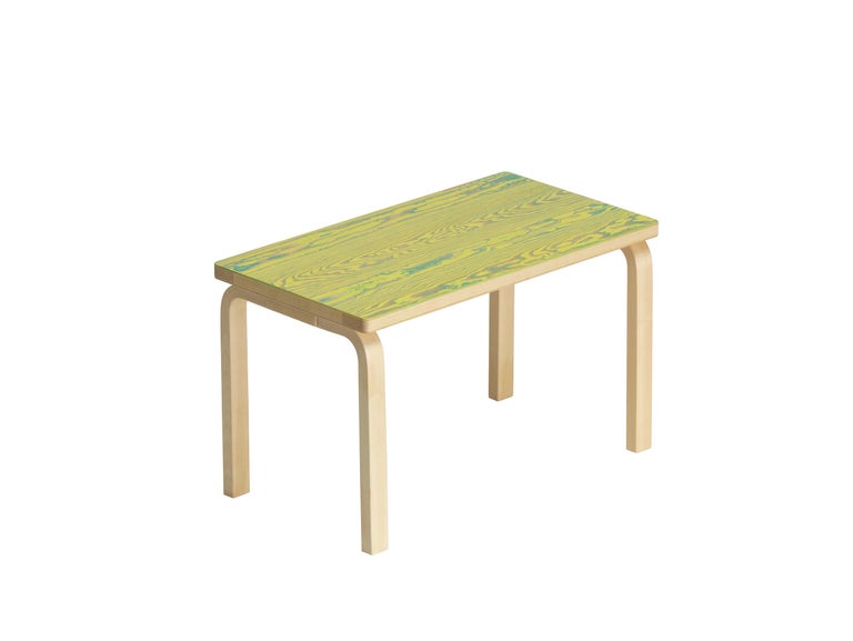 For Sale: Green (green/yellow ColoRing) Artek Bench 153B ColoRing by Alvar Aalto and Jo Nagasaka