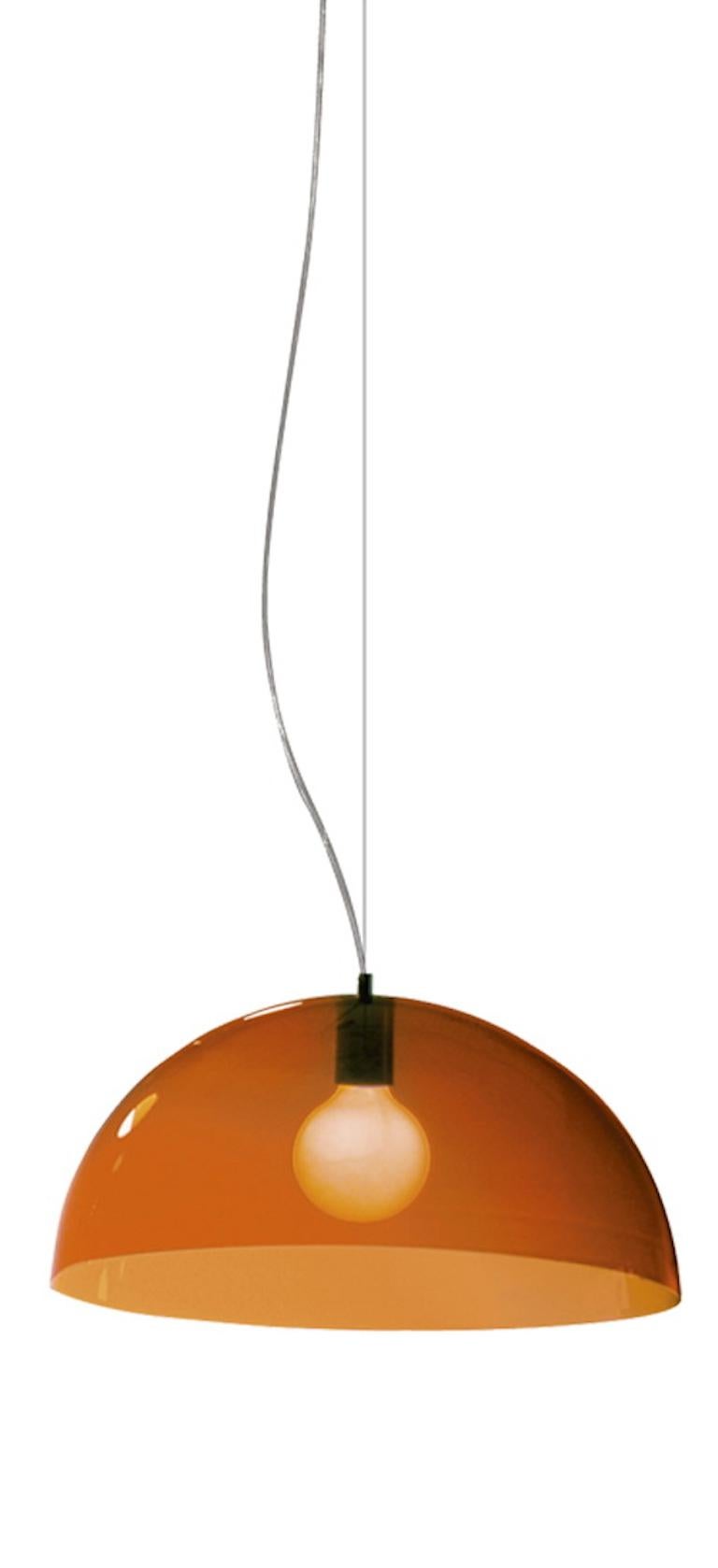 En vente : Orange (Orange Bubbles) Grande lampe à suspension Emiliana Martinelli Luce Bubbles 2033 de Emiliana Martinelli
