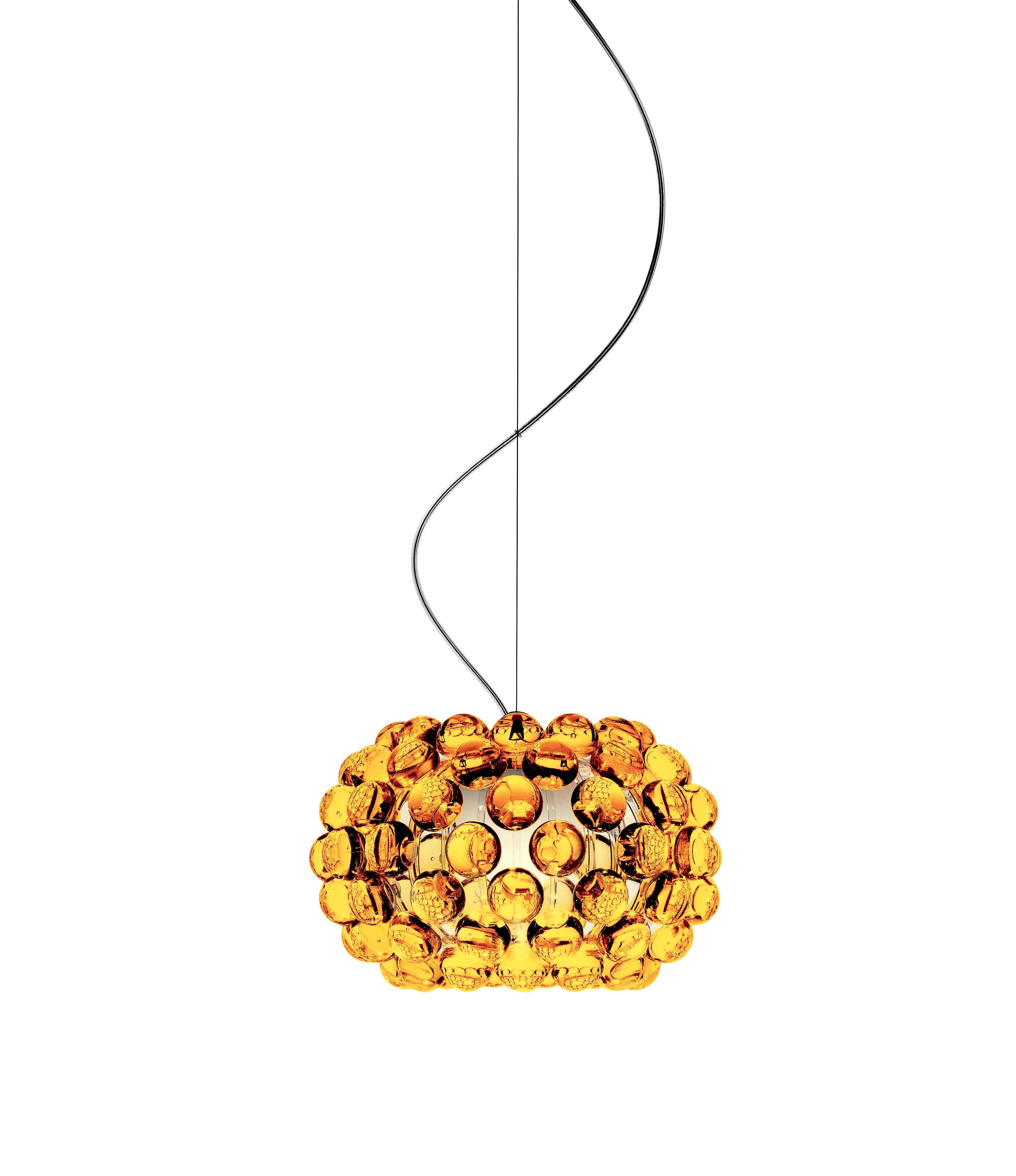 En vente : Gold (Giallo Oro) Petit lustre à suspension Foscarini Caboche de Patricia Urquiola & Eliana Gerotto