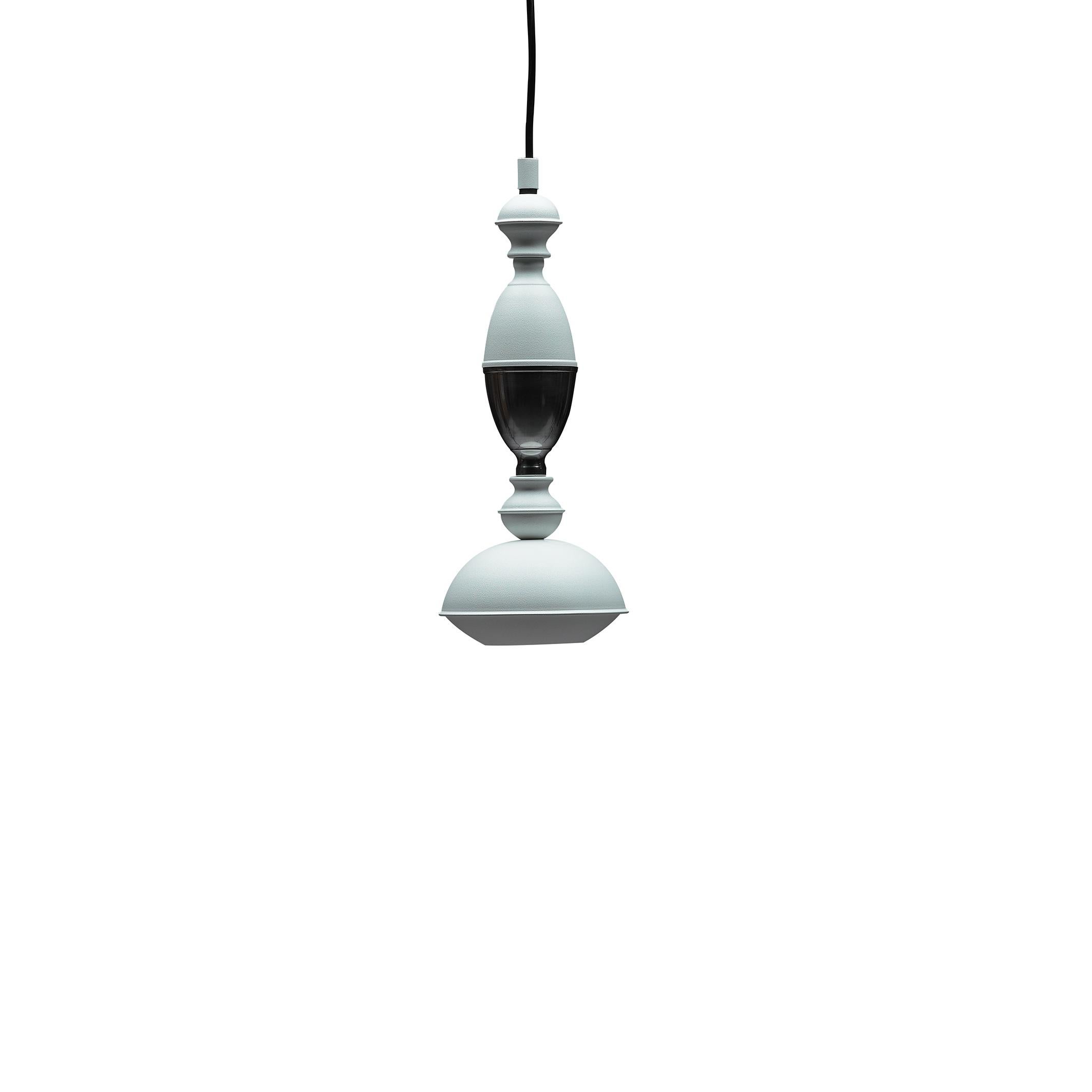For Sale: White Benben Type 2 Pendant with Chrome Finish by Jacco Maris