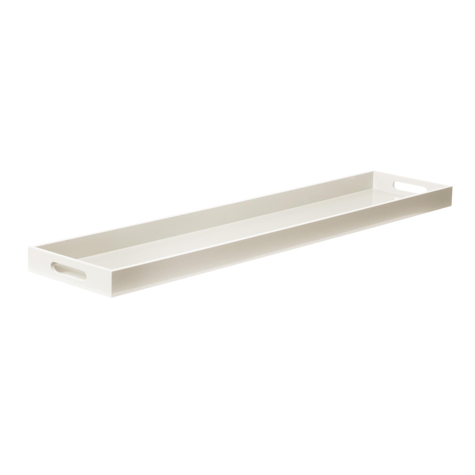 White (QR-16960.WHITE.0) Shira Extra Long Lacquered Tray by CuratedKravet