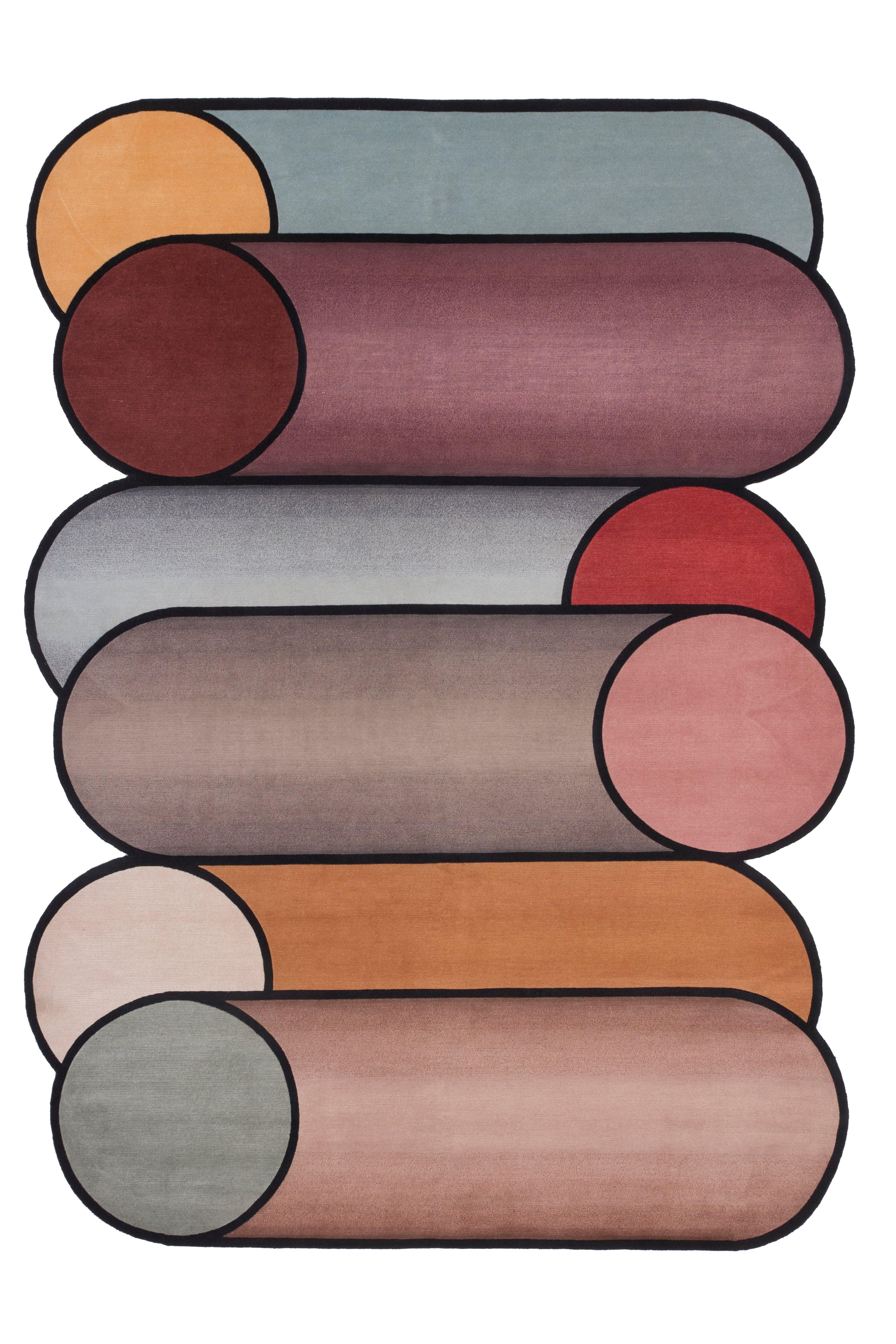 Im Angebot: cc-tapis Rotazioni A Teppich von Patricia Urquiola, Purple (Standard Rotazioni)
