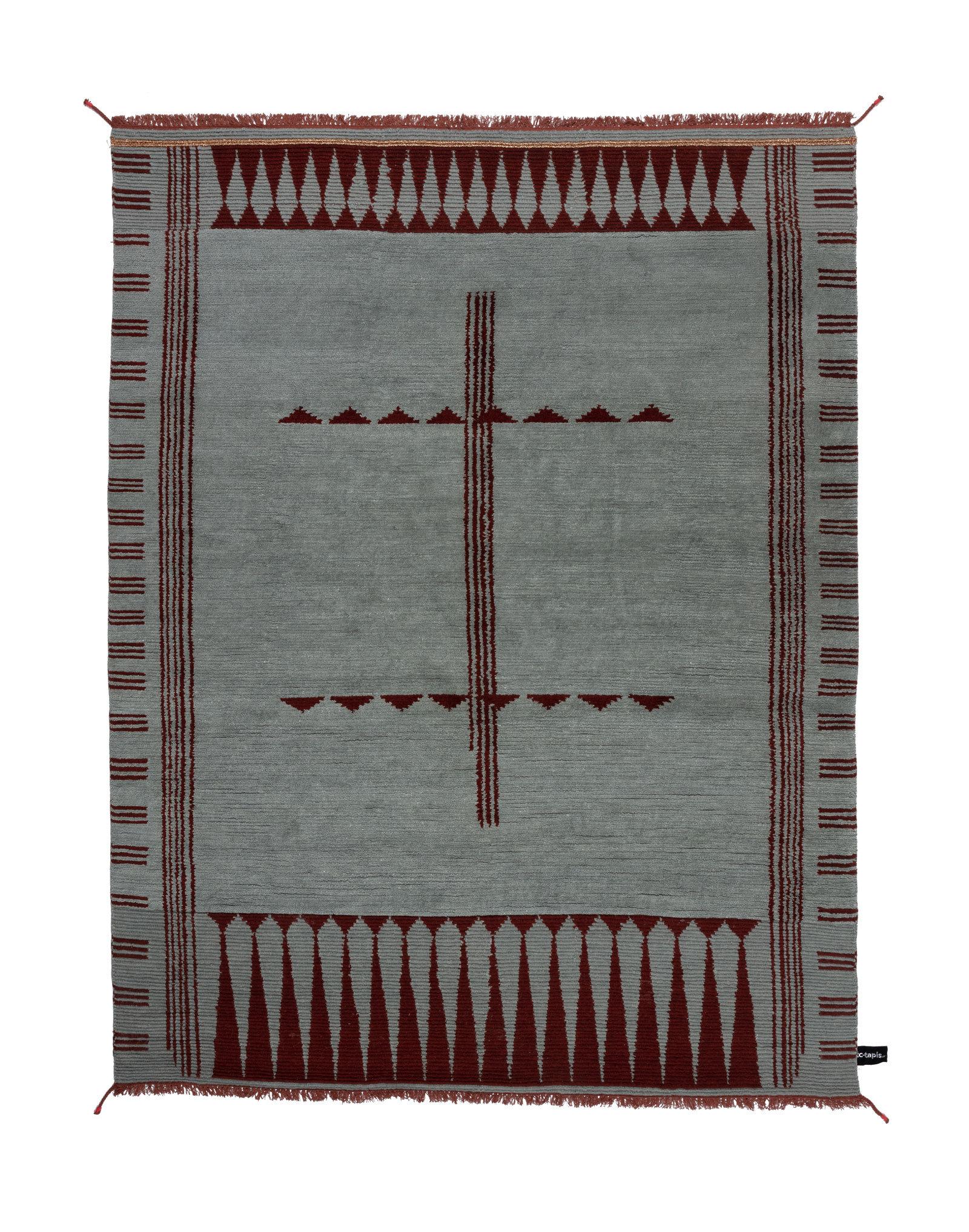 For Sale: Gray (Stone) cc-tapis Primitive Weave 1 Rug by Chiara Andreatti
