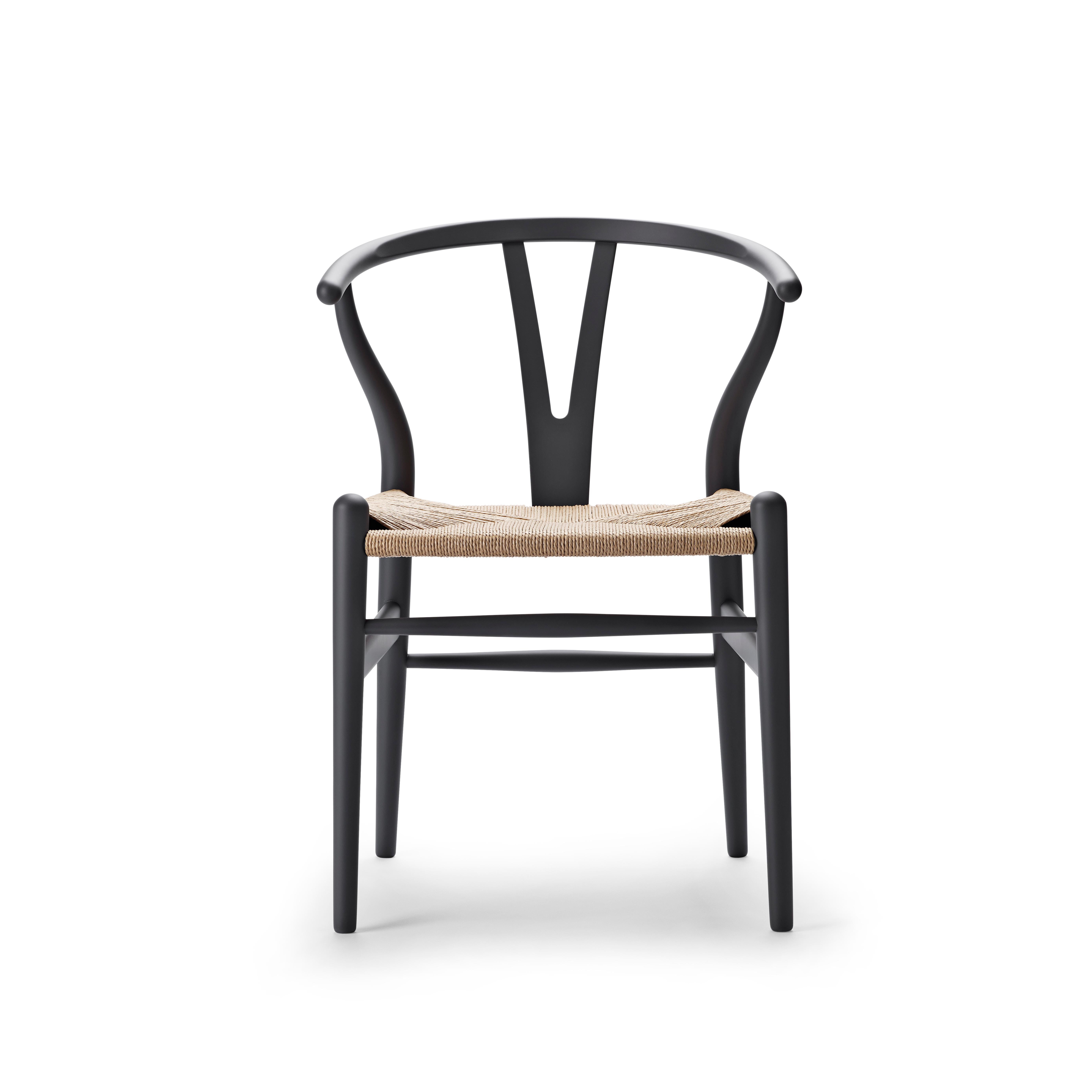 For Sale: Gray (Soft Gray) CH24 Wishbone Chair in Soft Colors by Hans J. Wegner