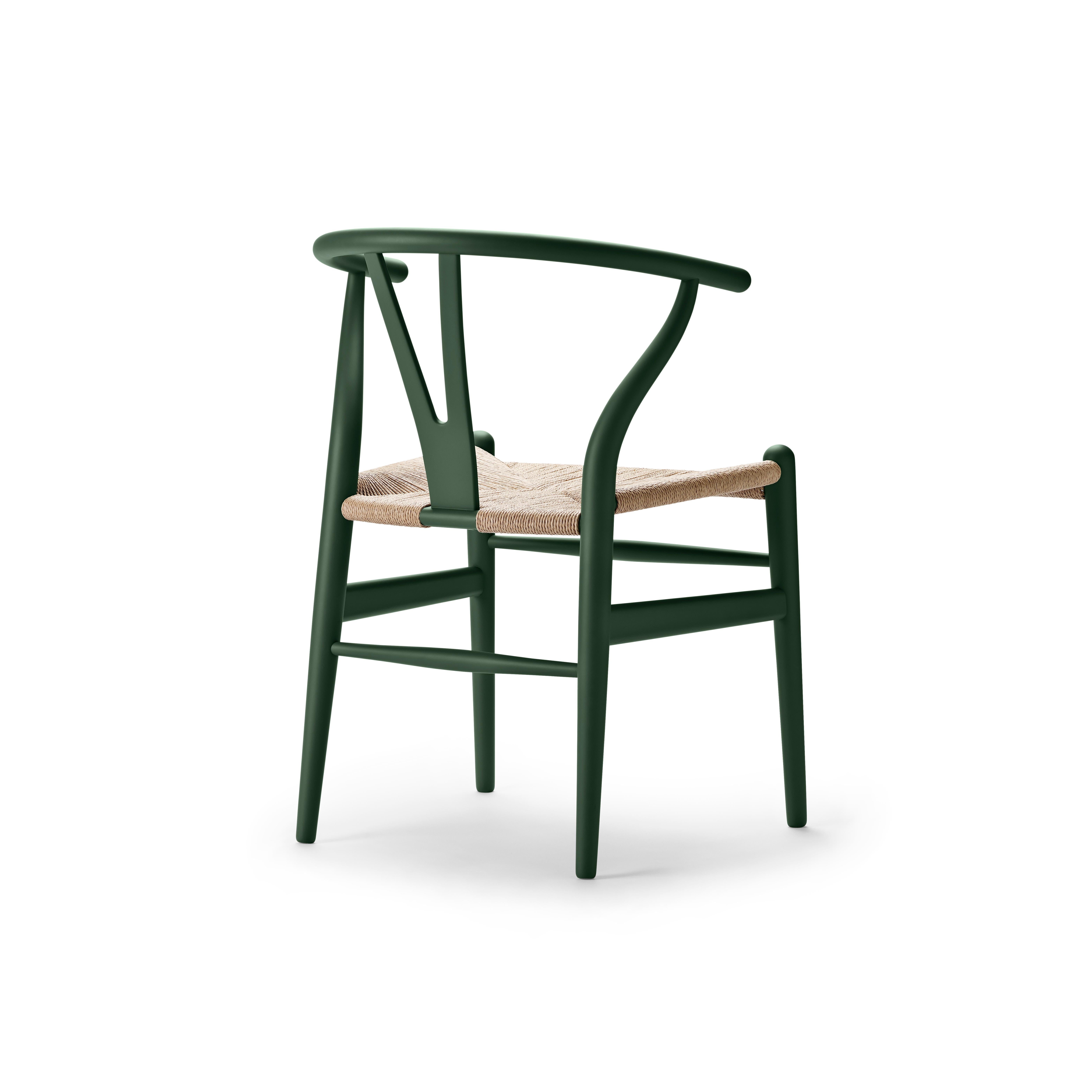For Sale: Green (Soft Green) CH24 Wishbone Chair in Soft Colors by Hans J. Wegner 3