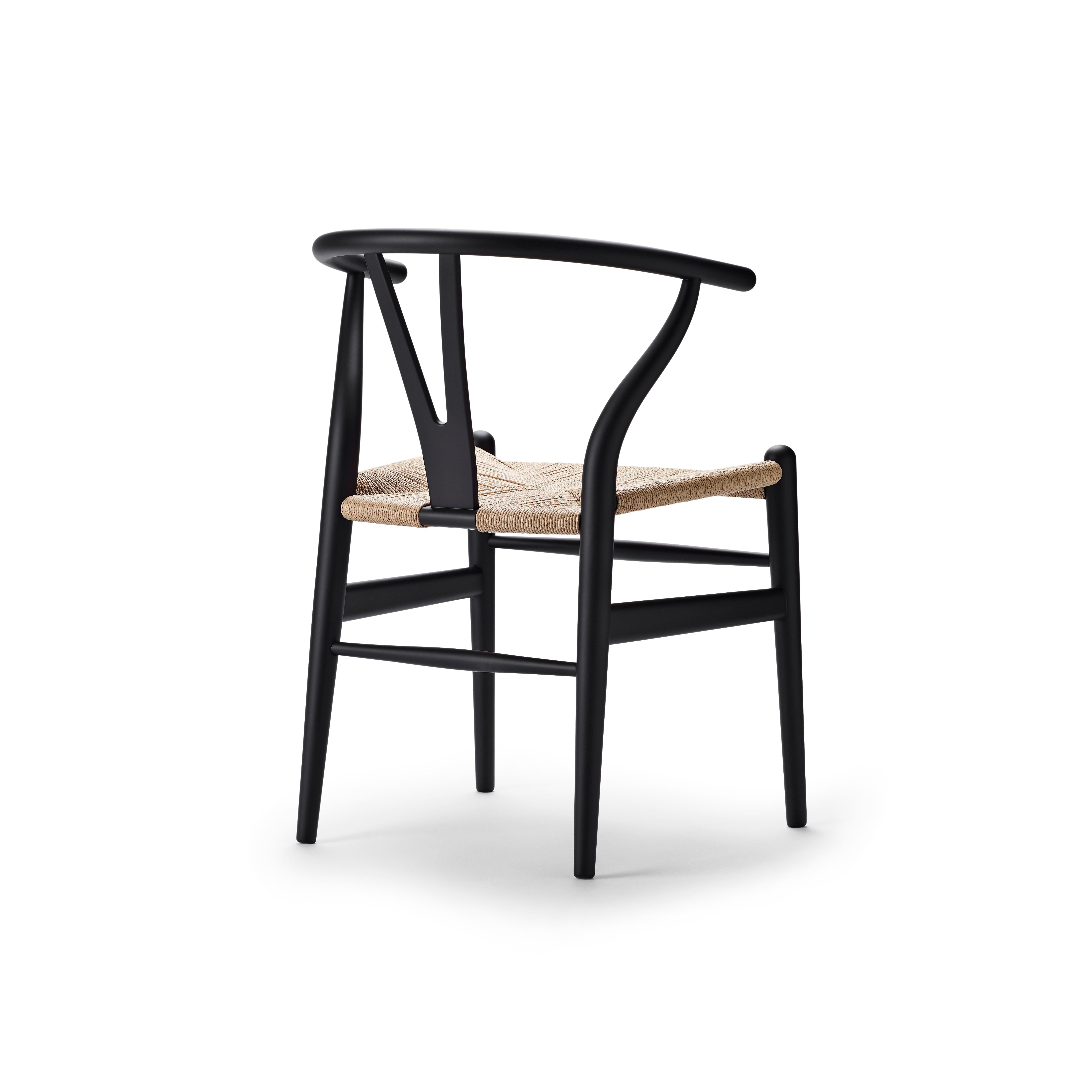 For Sale: Black (Soft Black) CH24 Wishbone Chair in Soft Colors by Hans J. Wegner 3
