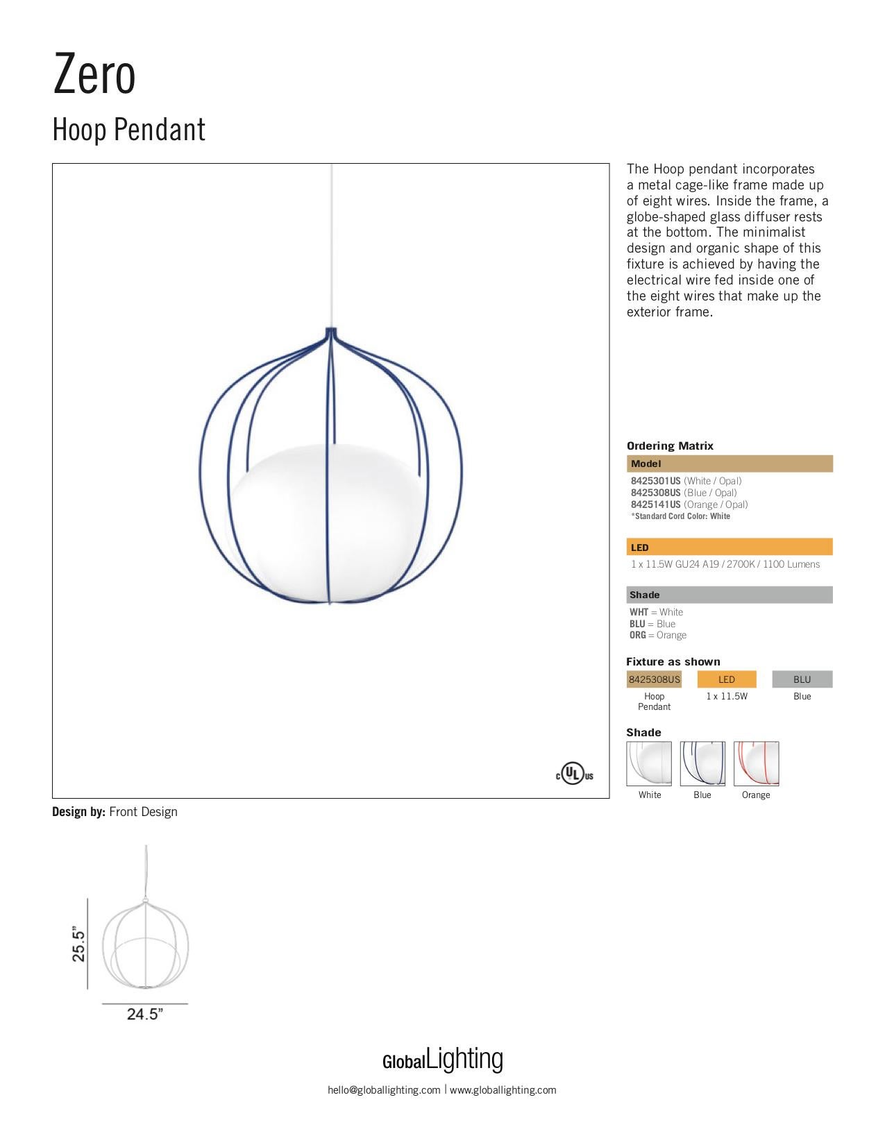 Zero Hoop-Pendelleuchte in Schwarz von Front Design, 1stdibs New York (21. Jahrhundert und zeitgenössisch) im Angebot
