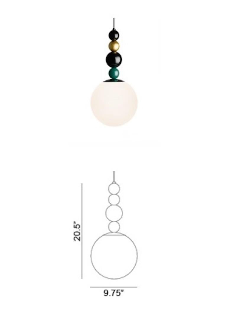 Modern Zero RGB Pendant in Black by Fredrik Mattson, New York For Sale