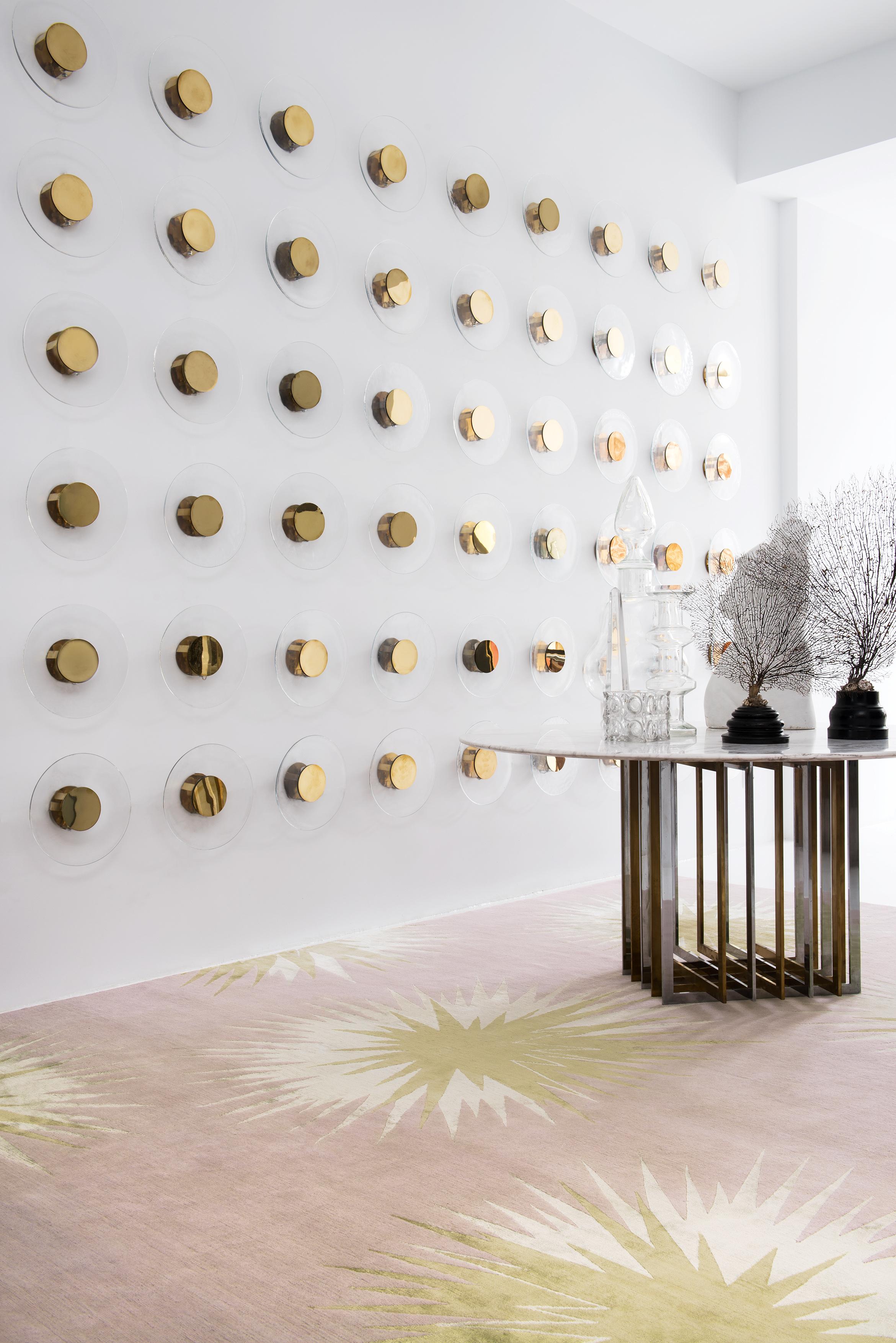 Thistle Rug Thistle Gold Hand-Knotted 12x9 Rug in Wool and Silk by Vivienne ...