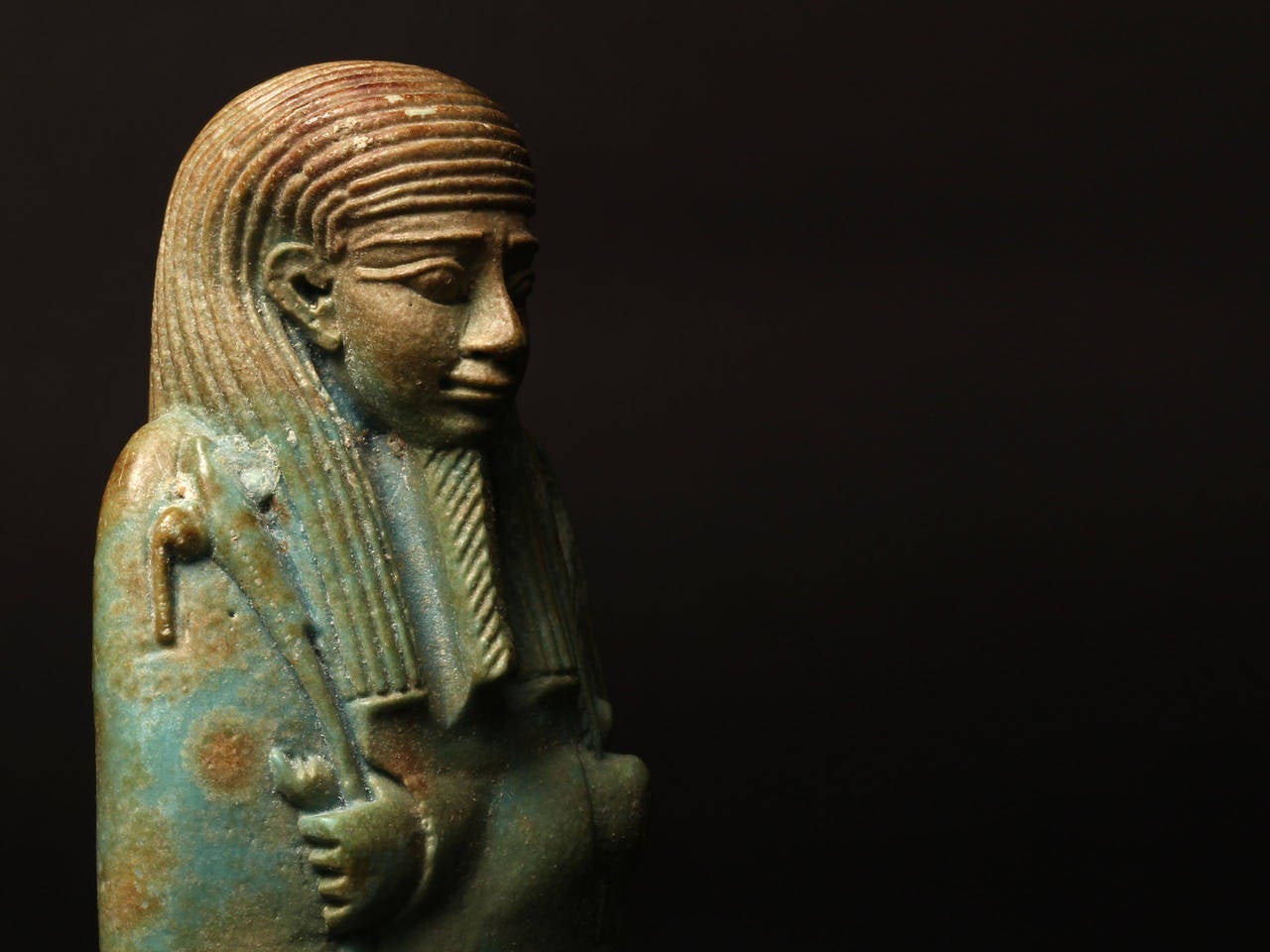 Faience Ancient Egyptian Shabti for Horinebesh For Sale