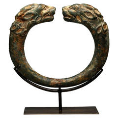 Antique Ancient Bactrian Gilt Bronze Bracelet