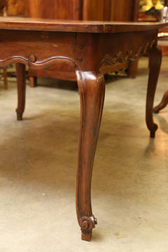 19th Century Walnut Table with Louis XV Style Legs