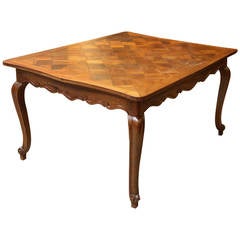 Antique 19th Century Walnut Table with Louis XV Style Legs