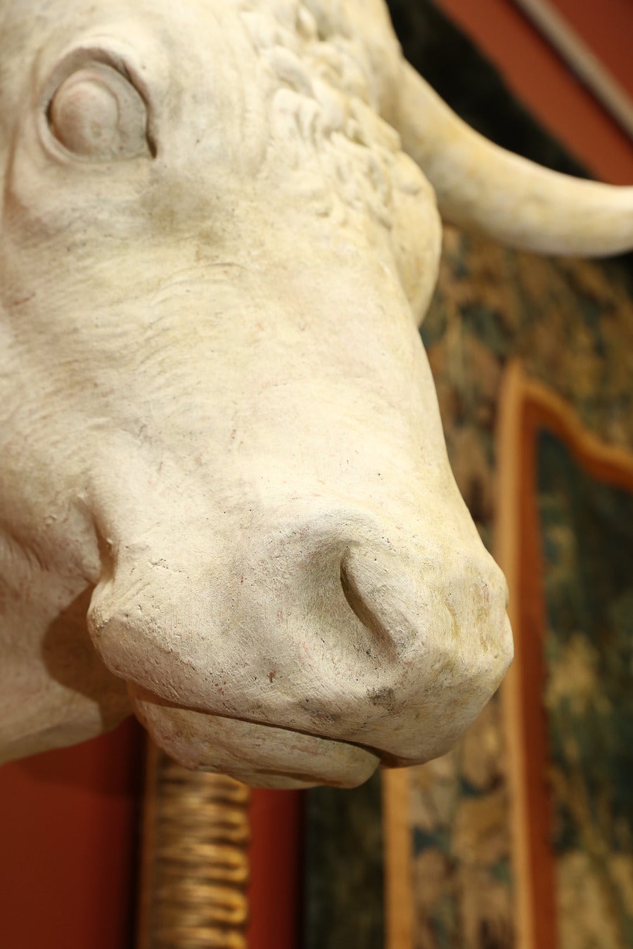 Terra Cotta Bull Head from the Camargues, France In Good Condition For Sale In Houston, TX