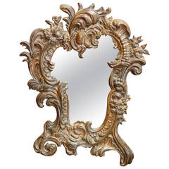 Antique Bronze Mirror, Louis XV Style, 19th Century