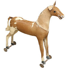 Antique Toy Horse on Rollers