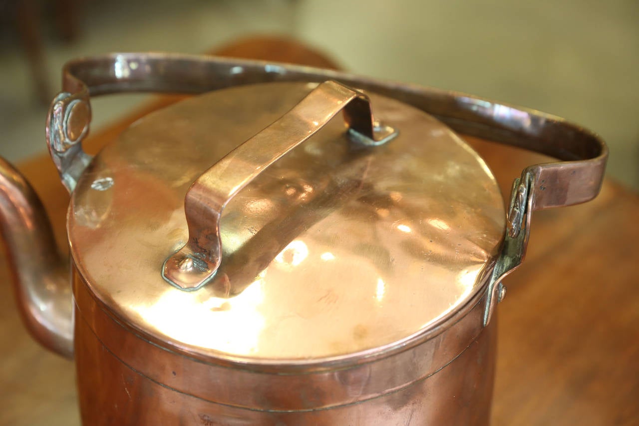 Country Copper 19th Century Kettle For Sale