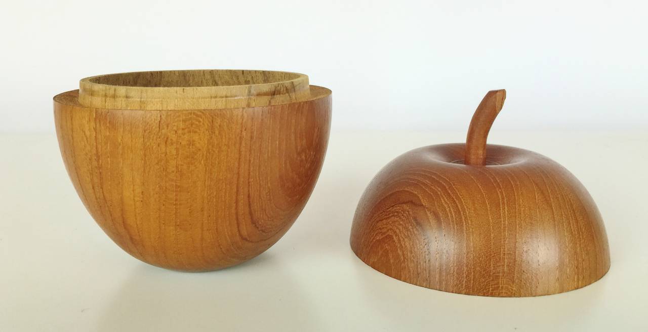 Unknown Danish Modern Teak Apple Box or Lidded Container