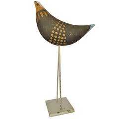 Vintage Aldo Londi for Bitossi Ceramic Bird on Stilts