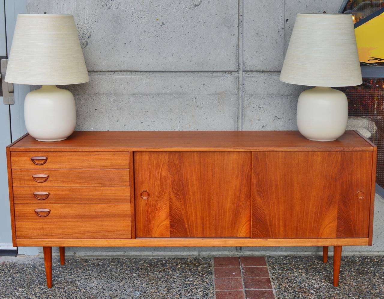 Kai Kristiansen Danish Teak Credenza with Iconic 