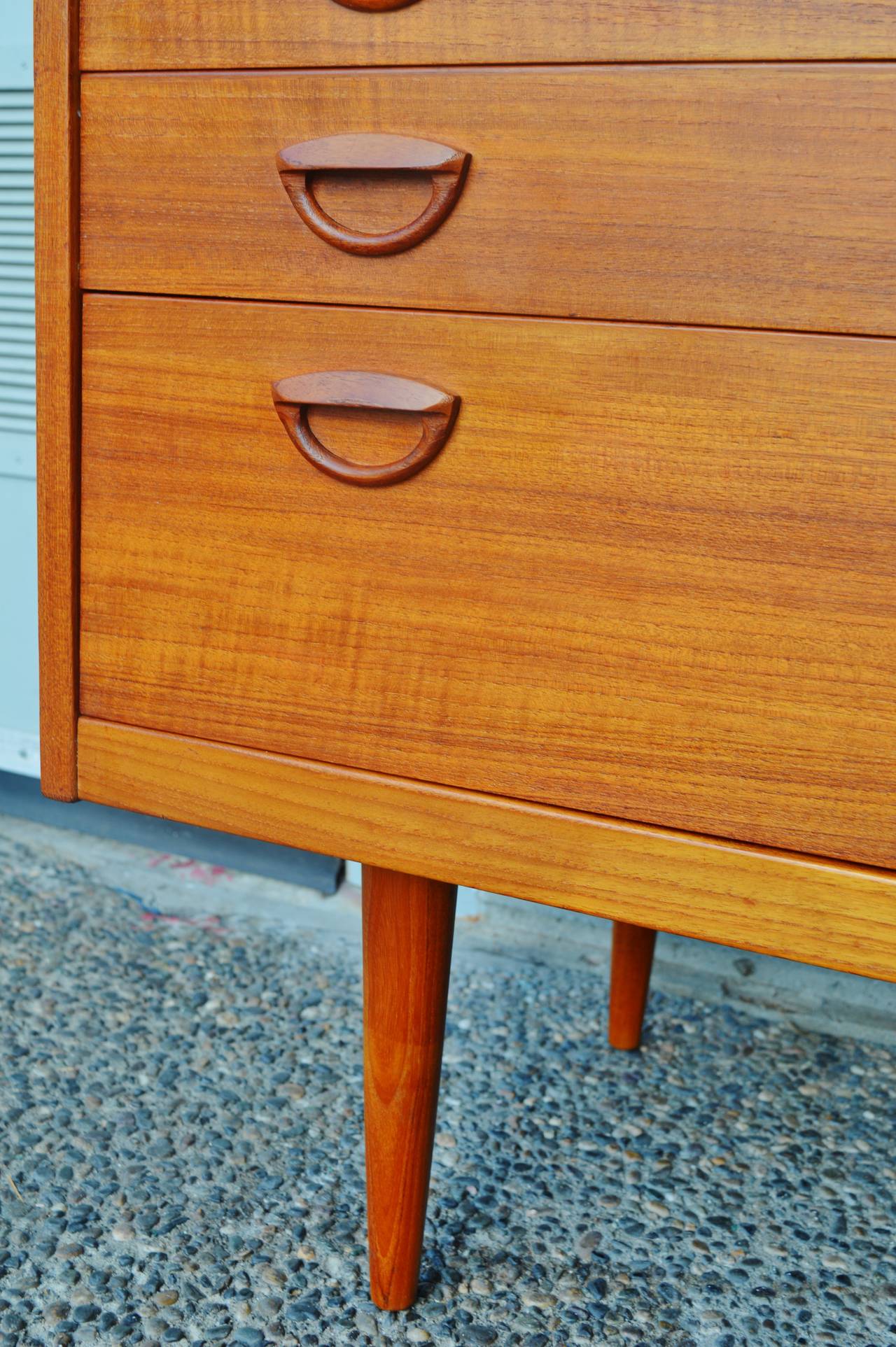 Scandinavian Modern Kai Kristiansen Danish Teak Credenza with Iconic 