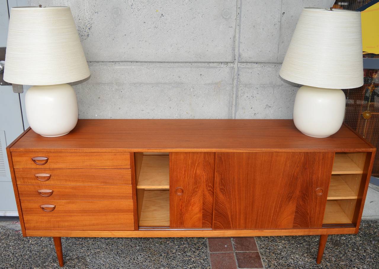 Kai Kristiansen Danish Teak Credenza with Iconic 