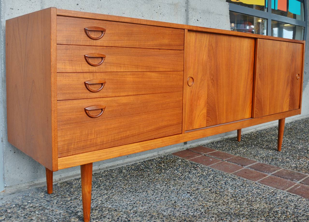 Kai Kristiansen Danish Teak Credenza with Iconic 