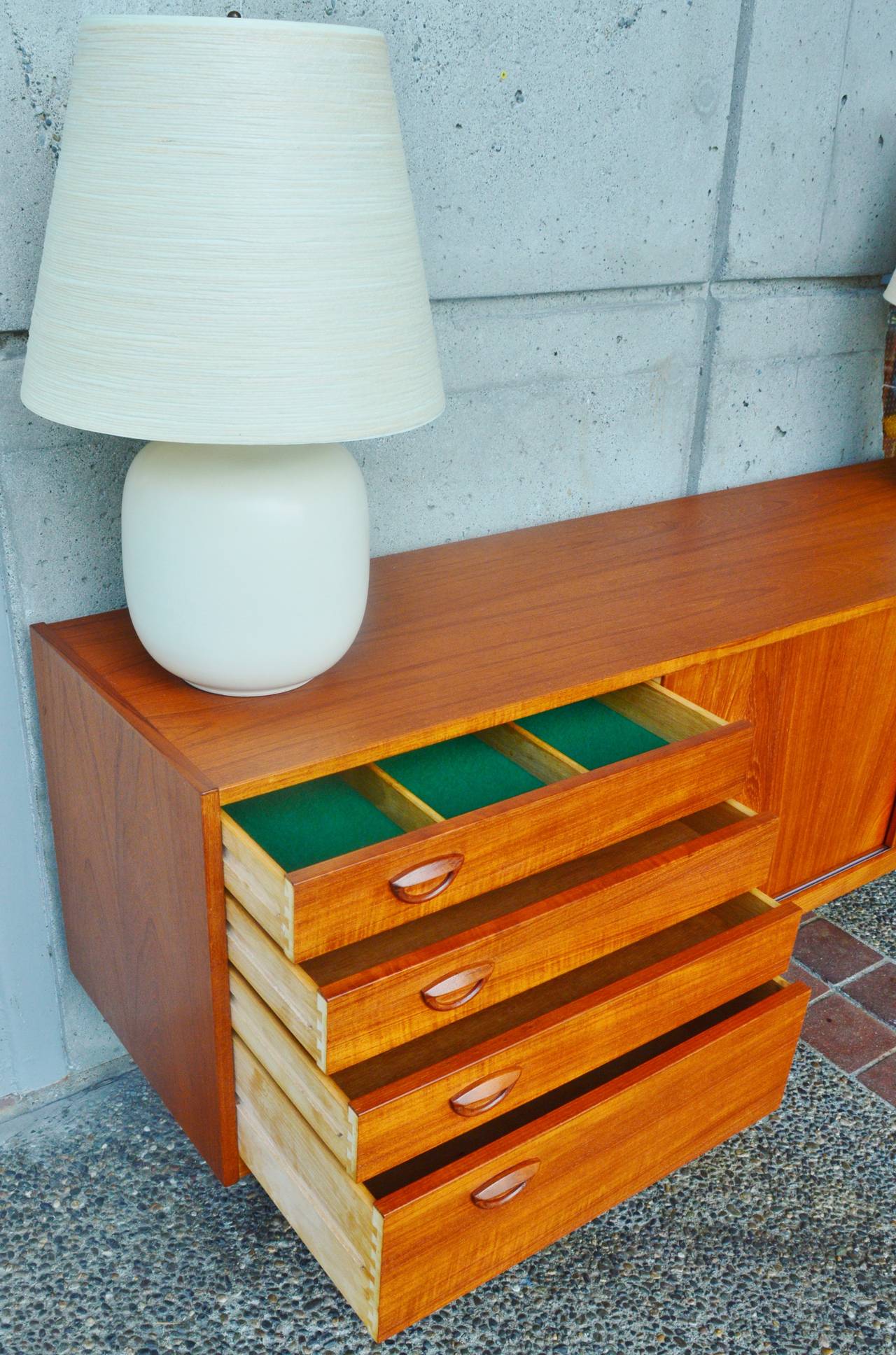 20th Century Kai Kristiansen Danish Teak Credenza with Iconic 