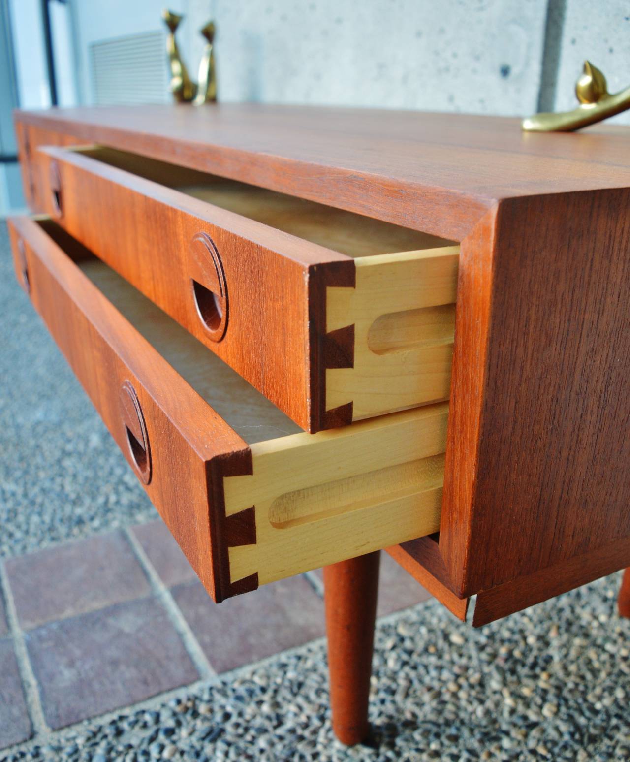 teak tv stand