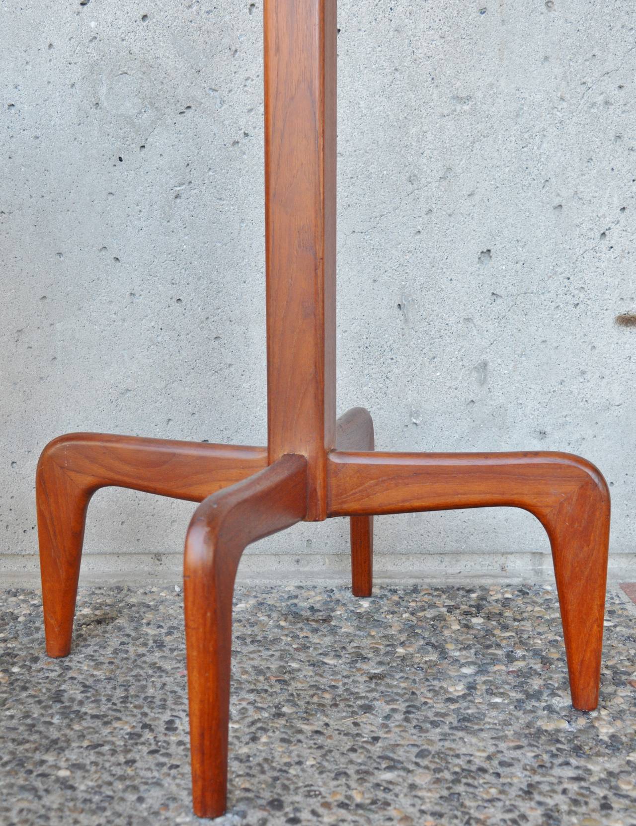 Scandinavian Modern Danish Modern Solid Teak Coat Stand / Hat Tree